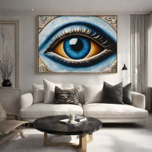 quadro decorativo olho grego moderno